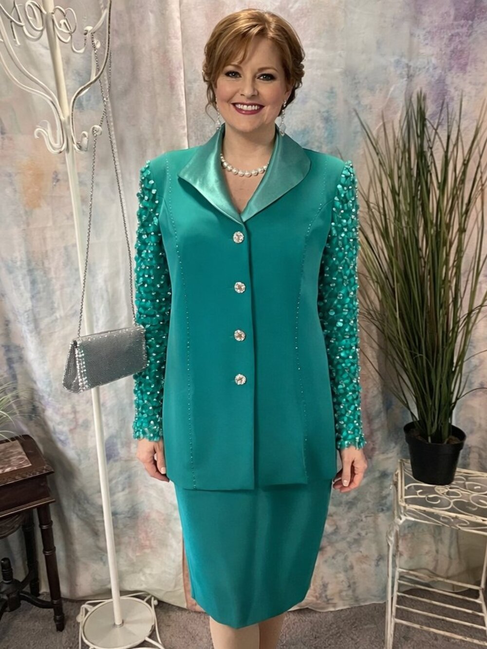 VTG📌 Louise Ricci Eye-Catching Skirt Suit Mother Bride/ Groom - Wedding Party